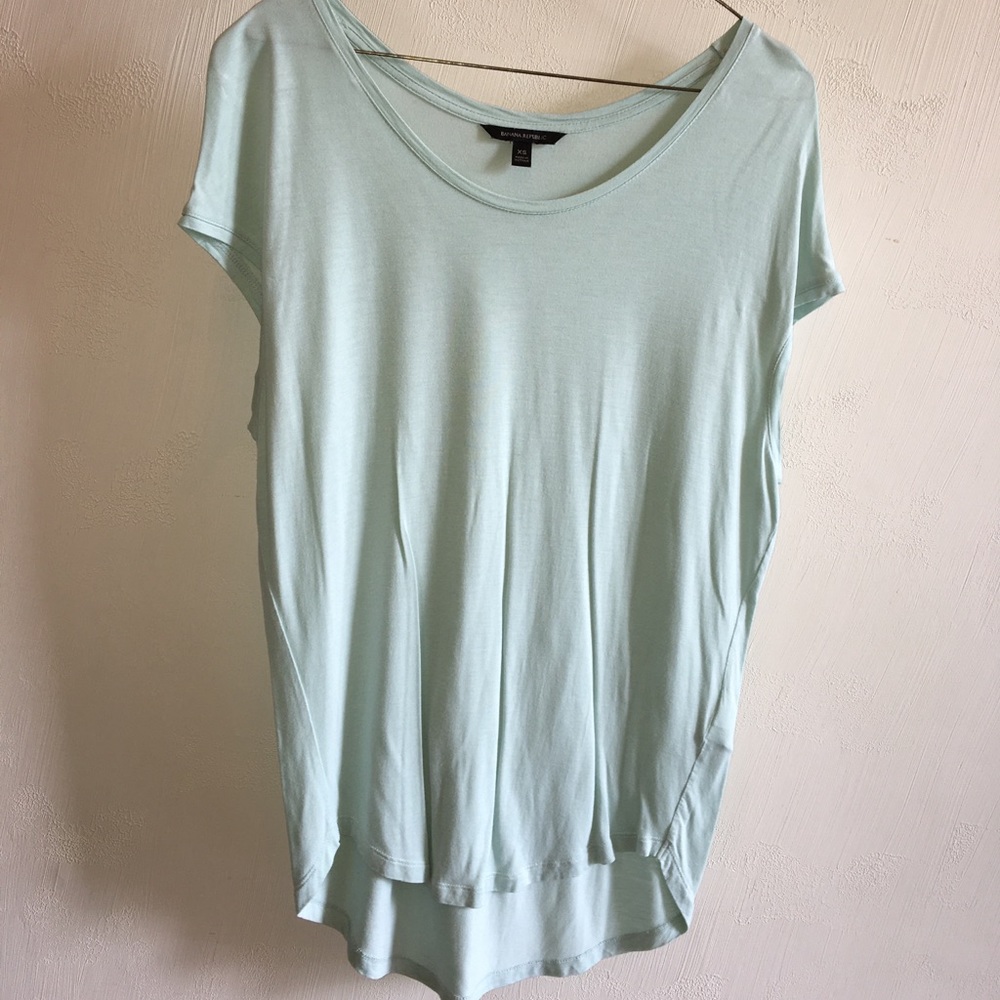 Mint flowy shirt